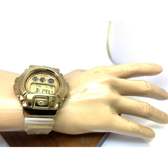 Casio Men's Watch G-Shock GM6900SG Gold Clear Resin Digital 48mm Sport 3230 - Picture 4 of 14